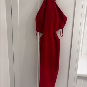 Le Chateau Vibrant Red Backless Dress